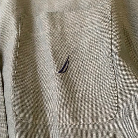 Nautica Men’s Olive Green Dress Shirt - Picture 4 of 8
